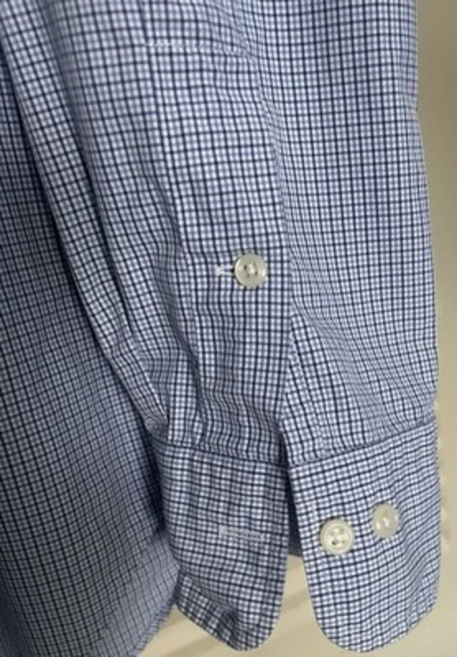 Vintage Polo Ralph Lauren Estate Classic Fit Dress Shirt Blue Check Men's M